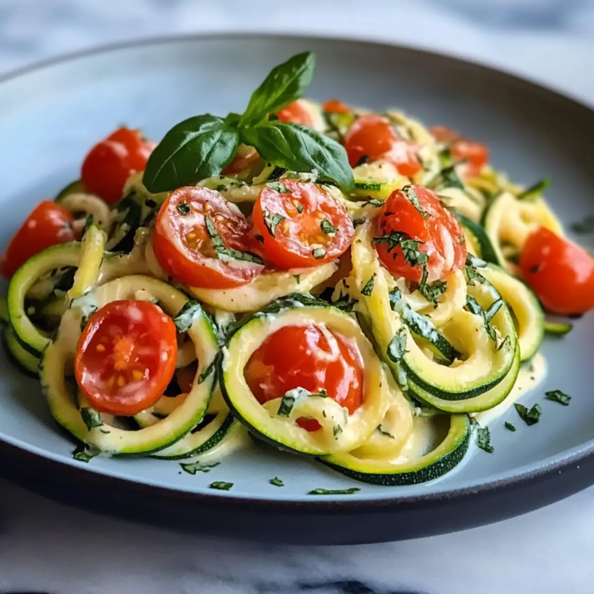 Zucchini-Nudeln mit Frischkäsesoße Schnell und Gesund